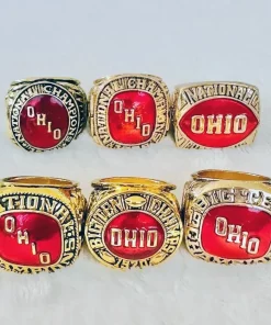 Ohio State NCAA National Championship Rings Collection - Set of 6