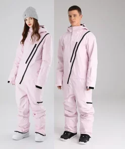 2024 New One-Piece Ski Suit Women Men Overalls Warm Sport Snowboard Jacket Ski Jumpsuits Wind Proof Waterproof Winter Clothing