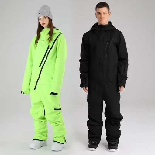 2024 New One-Piece Ski Suit Women Men Overalls Warm Sport Snowboard Jacket Ski Jumpsuits Wind Proof Waterproof Winter Clothing