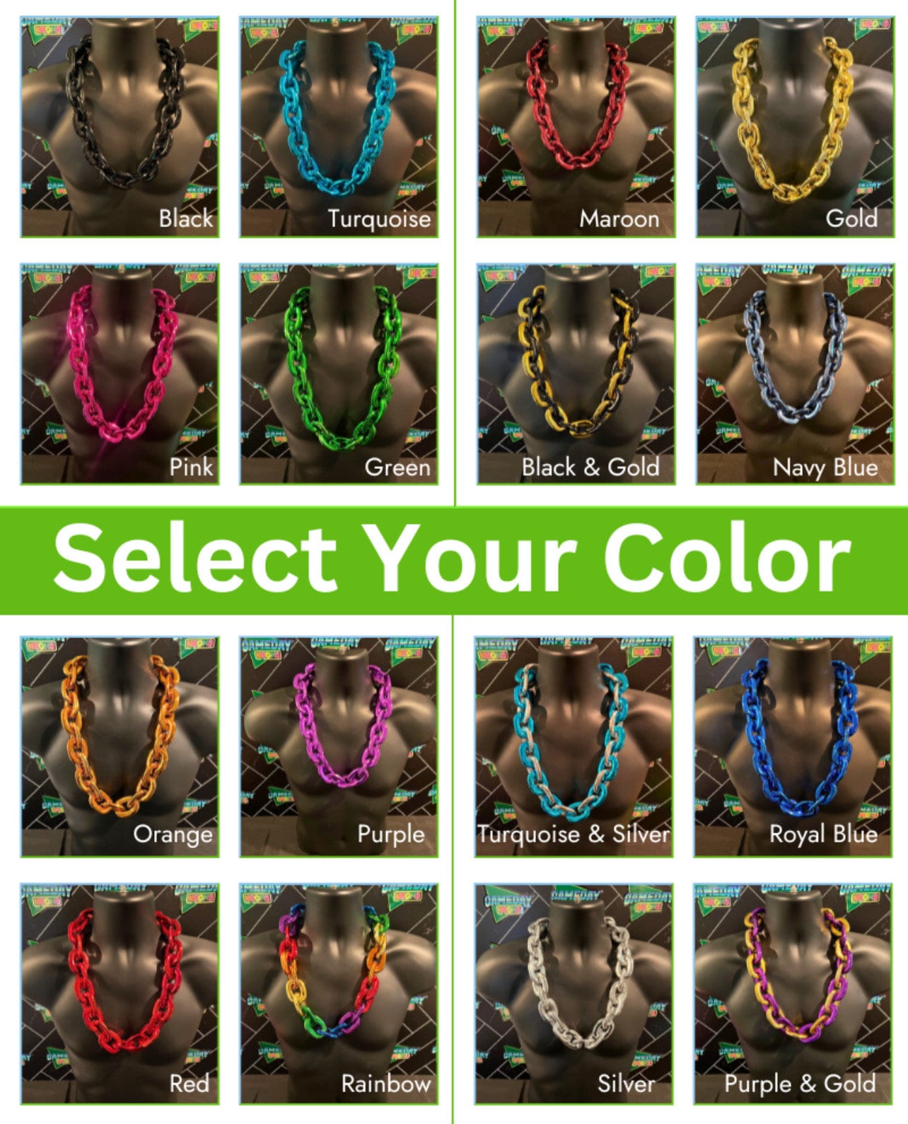 Personalized LED Neon Fan Chain Sample - Customized Design 9