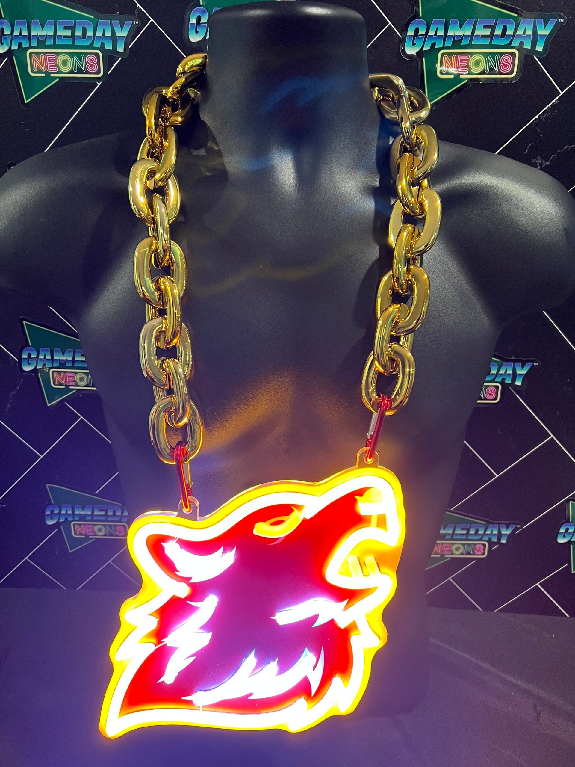 Personalized LED Neon Fan Chain Sample - Customized Design 2