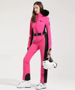 Gsou Snow Professional Double Board Ski Suit Windproof One-piece Ski Suit Thick Warm Waterproof Slim Outdoor Ski Suit Female