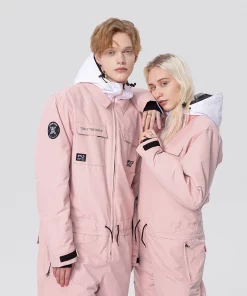 Thick Men Women One-Piece Ski Jumpsuit Outdoor Sports Snowboard Jacket Warm Jump Suit Waterproof Winter Clothes Overalls Hooded