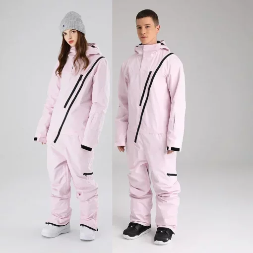 2024 New One-Piece Ski Suit Women Men Overalls Warm Sport Snowboard Jacket Ski Jumpsuits Wind Proof Waterproof Winter Clothing