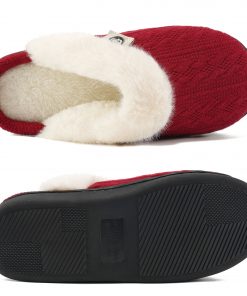 Ecetana Women's Warm Knit House Slippers with Memory Foam, Comfy & Lined