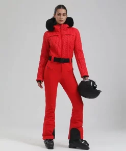 Outdoor Snow Jumpsuits 2025 Winter Hoodie Skiing Suites Women Warm Sports Ski Clothing Waterproof Windproof Snowboard Tracksuits