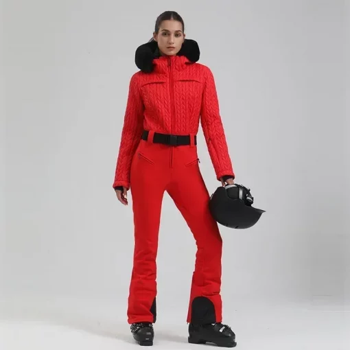 Outdoor Snow Jumpsuits 2025 Winter Hoodie Skiing Suites Women Warm Sports Ski Clothing Waterproof Windproof Snowboard Tracksuits