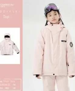 Children's Ski jacket Thickened Snow Proof Boys and Girls' Professional Ski Top Coat Kid Ski Suit Outfit Children Snow Clothes