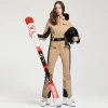 Gsou Snow Professional Double Board Ski Suit Windproof One-piece Ski Suit Thick Warm Waterproof Slim Outdoor Ski Suit Female