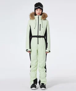 Men and Women Snow Wear, Snowboarding Suit, Snow Ski Jumpsuit, Ski Suit Overalls, Snow Outfit, Adult SnowSuite, Fur collar