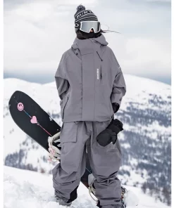JOHN Full Pressure Adhesive 3L Ski Suit Women's 2024 Snowboard Clothes Single Board Double Board Assault Jacket Snow Pants