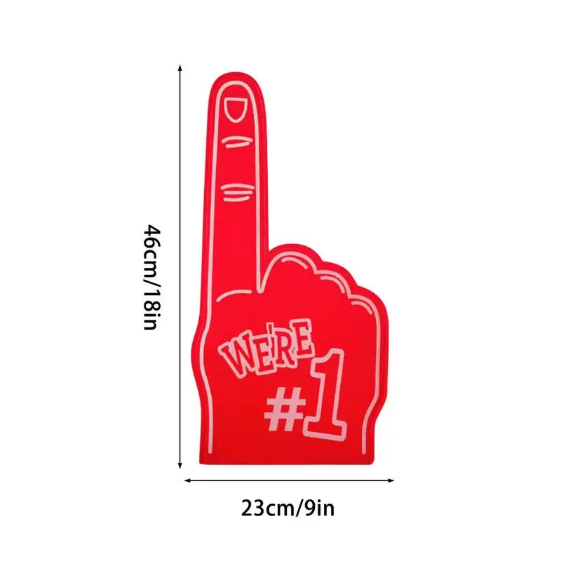 18-Inch Cheerleading Foam Finger Gloves - Sports Fan Cheer Prop Cheer Up Foam Fingers For Sports Number 1 Cheer On Cheerleading Props Hand Finger Gloves 18 Inch Sports Cheer Fan Finger
