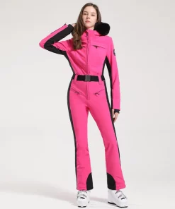 GSOU SNOW One-piece Ski Suit Women Thickening Snowboard Female Overalls Winter Windproof Waterproof Breathable Clothing Skiing