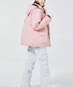 Women's 10K Pure White Ski Suit Set - Waterproof Snowboard Clothing for Winter