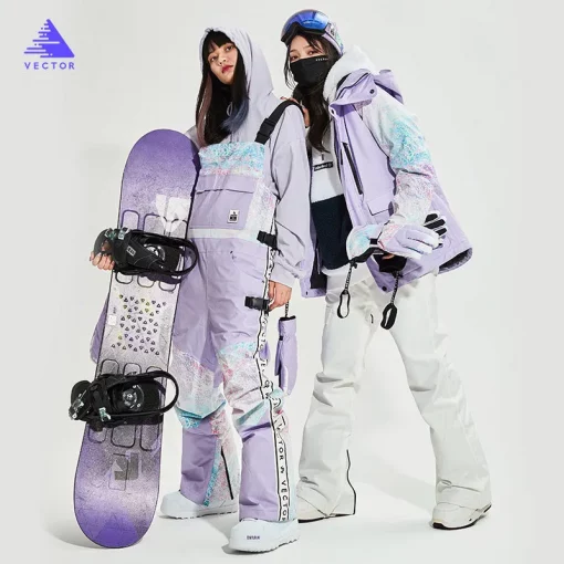 Women's Ski Jacket Snow Jacket Overalls -30 degree Waterproof Windproof Women's Ski Jacket Pants