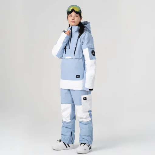 New Men and Women Snow Wear Waterproof Ski Suit Set Jackets + Pants Winter Windproof Waterproof Breathable Clothing Skiing Suit