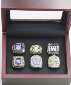 Winnipeg Blue Bombers Grey Cup Championship Rings Collection - Set of 6