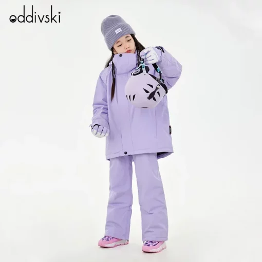 Children's Ski jacket Thickened Snow Proof Boys and Girls' Professional Ski Top Coat Kid Ski Suit Outfit Children Snow Clothes
