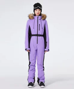 Men and Women Snow Wear, Snowboarding Suit, Snow Ski Jumpsuit, Ski Suit Overalls, Snow Outfit, Adult SnowSuite, Fur collar