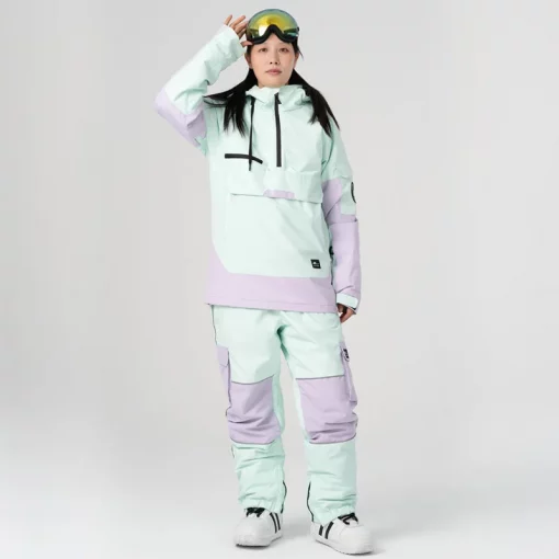 New Men and Women Snow Wear Waterproof Ski Suit Set Jackets + Pants Winter Windproof Waterproof Breathable Clothing Skiing Suit