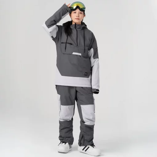 New Men and Women Snow Wear Waterproof Ski Suit Set Jackets + Pants Winter Windproof Waterproof Breathable Clothing Skiing Suit