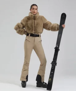 Ski Jumpsuits Slim Thermal 1PS Ski Suit Outdoor Sports Hoodie Winter Women Clothing Windproof Snow Set Waterproof Snowboard Suit