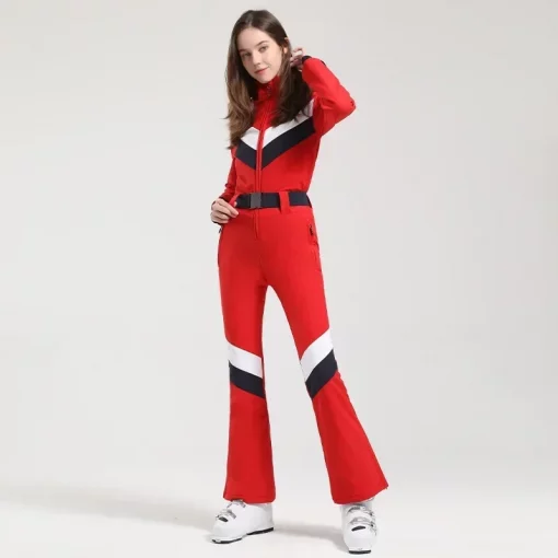 Women's Ski Suits Outdoor One Piece Windproof 2025 Snowboards Wear Female Snowsuits Waterproof Winter Ski Clothes Women Overalls