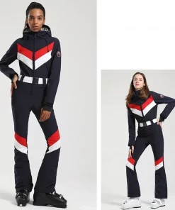 New Ski Suits Women Outdoor Snowboard Thickened Breathable One-piece Snow Suits Waterproof Windproof Sports Skiing Jumpsuits