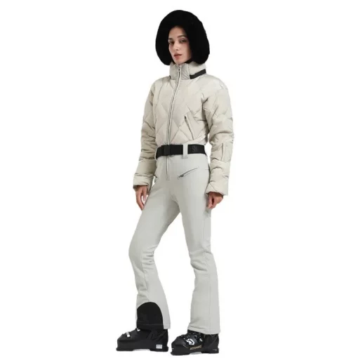 Gsou Snow Winter Women's Warm Down Snowsuit Outdoor Skiing Warm Waterproof Windproof Snowboard One-piece Suit Fashion Ski Suit