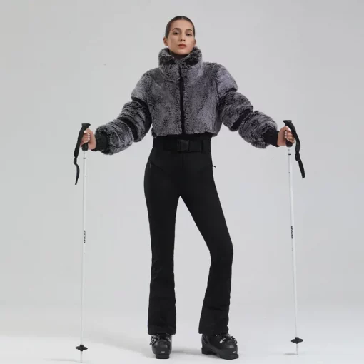 1PS Ski Suit Outdoor Sports Snowboard Suit Slim Thermal Hoodie Jumpsuits Winter Women Ski Clothing Windproof Waterproof Snow Set