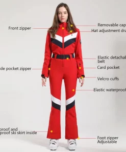 Women's Ski Suits Outdoor One Piece Windproof 2025 Snowboards Wear Female Snowsuits Waterproof Winter Ski Clothes Women Overalls