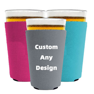 Custom Design 16 Ounce Collapsible Insulated Neoprene Blank Sublimation  Glass  Coozies