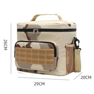 Ready to Ship Waterproof Camping   Customized Logo Large Volume Lunch Bag 15L Camouflage Pattern
