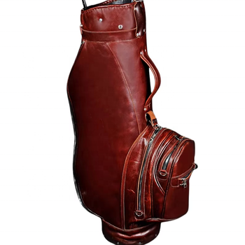 Genuine Leather Golf Bag For Professionals Handcrafted Leather Golf Bag with Multiple Pockets Custom-Made Leather Golf Bag
