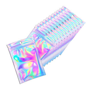 Holographic Packaging  Clear Foil Food Storage  Smell Proof Resealable