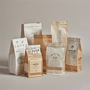 Eco friendly custom  kraft paper  trustworthy dinosource small eco fruit zip lock vegetable