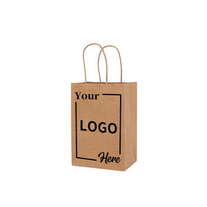 Wholesale Retail Custom Paper  with Logo for Small Business Kraft Paper Andy  Paper Shopping  4.25*3.25*8 Inch