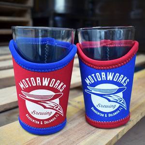 Factory Custom Reusable Schooner Glass Cooler Coolies  Glass  Coozies with OEM Logo