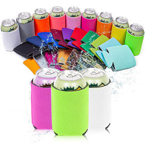 Custom Logo Soft Insulated Blank Beer Can Cooler  Bulk Sublimation Foam Can  Plain Drink Stubby Holder