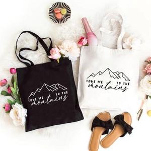 Wholesale High Quality Plain Organic Reusable Fashionable Custom Design Print Cotton Canvas Tote  Shopping  With Logo