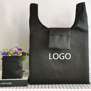 Wholesale Custom Logo  Reusable Shopping  for  Pouch Foldable X Large Nylon Polyester Shopping Tote