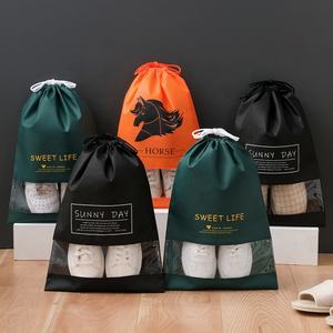 Waterproof Travel Household Custom Logo Sports Non-Woven Fabric PVC Drawstring  Storage Dust  For  Travel