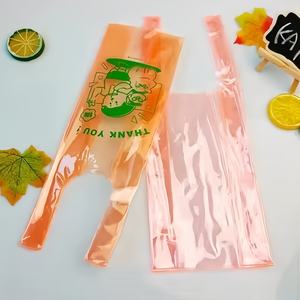 Factory Wholesale Supermarket Plastic clear  Handles  with Custom Logo