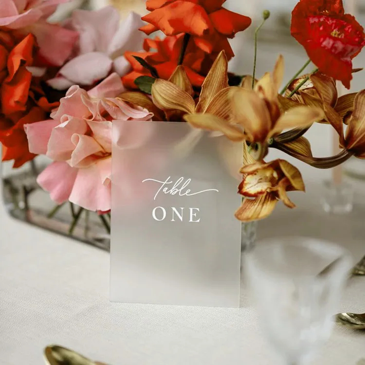 Frosted Mirror gold Acrylic hotel room door plaque 3