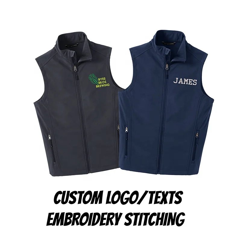 Mens Full Zip Fleece Sleeveless Vest 3