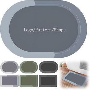 OEM Design   Water Absorbent Diatom Mud Bathroom Floor   Washroom Rubber Diatomite Bath