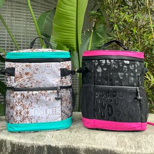 Outdoor Cheetah Camouflage Insulated Western Style Lunch Bag Cow Leopard Print Insulation Wine Neoprene Ice  Bag