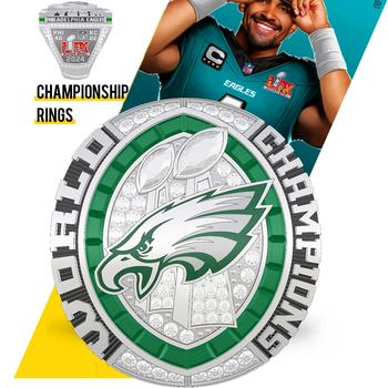 Wholesale custom logo NFL 2017/2024 Philadelphia Eagles World Championship Ring Metal Alloy ring Anniversary Men's ring jewelry