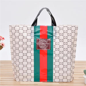 Wholesale Custom Size Portable   with Logo and Handles Customized Logo Portable Side Gusset  Carry Shopping