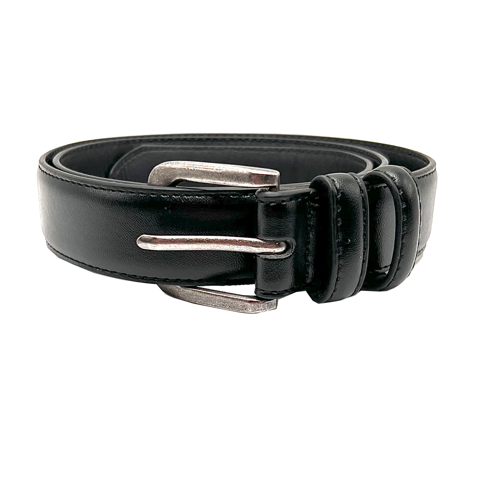 Black Smooth Leather Belt